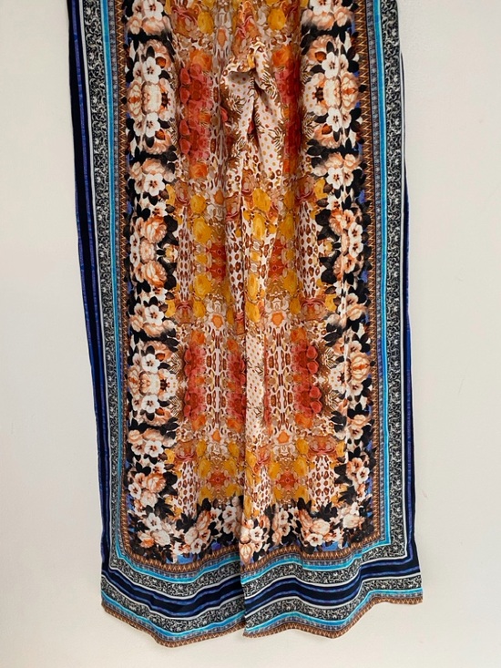 Ranna Gill Floral Printed Wide-Leg Pants Size 0 Boho Palazzo Trousers - Picture 9 of 10